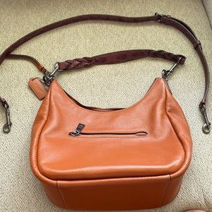 Coach purse, pebble leather, used once, long and short strap